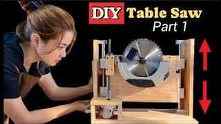 I Built A Table Saw With A Lifting Mechanism | DIY Table Saw ( Part 1)