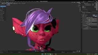 Blender 3.3 hair nodes stylized hair test