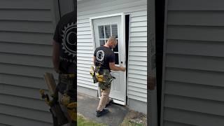 Entry door replacement. #diy #remodeling #construction #ad #dewalttough #door