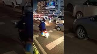 Pedestrian crossing the busiest road  #shorts #drive #dhaka #traffic