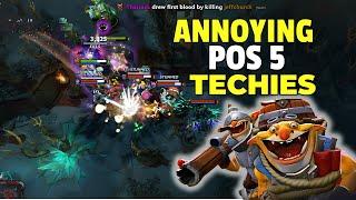 Annoying Pos5 Techies Destroy Timbersaw - Explosion Non - Stop! | Dota 2 Highlights 7.39b
