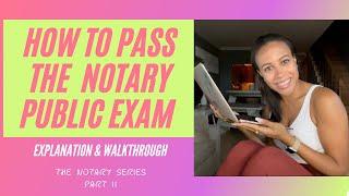 How to Pass the Notary Public Exam