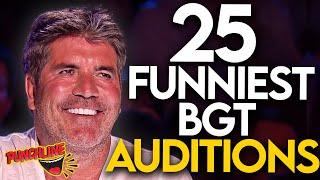 25 FUNNIEST BGT Auditions! Simon Cowell Laughing!