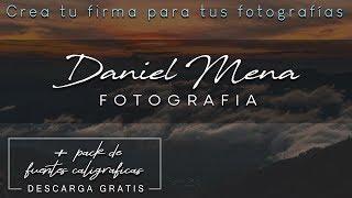 How to create my photographer signature + Free fonts download | Photographer logo with Photoshop