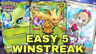 This Unique LEAFEON EX Deck Makes the New 5-Win Streak Event a Breeze! | Pokemon TCG Pocket