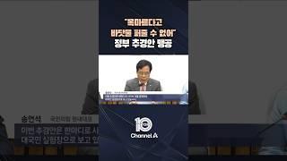 "목마르다고 바닷물 퍼줄 수 없어" 정부 추경안 맹공 / #채널A #뉴스TOP10 #shorts