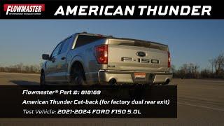 American Thunder Cat-Back Exhaust For 2021-2024 Ford F-150 2.7L, 3.5L, or 5.0L (818169)