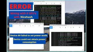 How to fix power consumption ERROR - multiple GPU with Nicehash