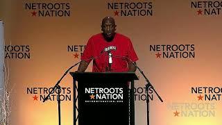 Jeff Barner (Unite Here Local 7) speaks at the 2024 Netroots Nation Friday Keynote