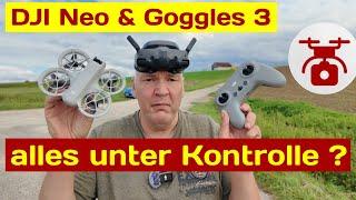 DJI Neo mit RC Motion 3, FPV 3 Controller RC-N3  DJI App & Goggles 3 als FPV Drohne fliegen