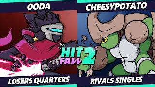 Hitfall 2 Top 8 - OoDa (Clairen) Vs. CheesyPotato (Kragg) Rivals of Aether - RoA