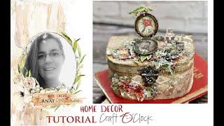 Mixed Media tutorial   Christmas Box for homedecor Craft O'clock