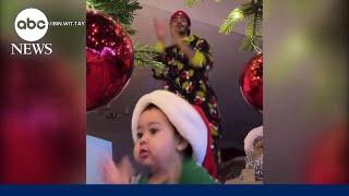 Dancing dad and daughter bring holiday cheer on social media