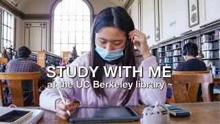 STUDY WITH ME at UC Berkeley Library  1 HOUR real time, background noise 