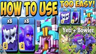 12 Yeti 16 Bowler Bat Legend Push Attack!! Hit To Top 2s Attack - Legend 3star TH13 | Clash of Clans