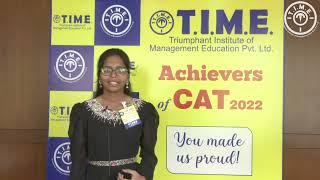 Spandana (T.I.M.E. student selected into IIM Raipur MBA 2023-25 batch)