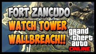 GTA 5 ONLINE - Get Inside Fort Zancudo watch Tower Online!