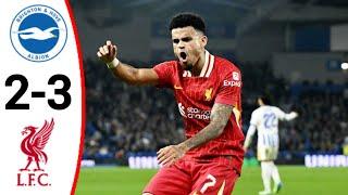 Brighton vs Liverpool (2-3) Gol de Luis Díaz, todos los goles y resumen ampliado