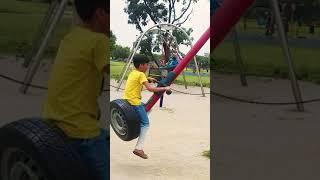 Enjoying in #F-9 #park  with Faryal on revolving #swing | Islamabad | #hamdam