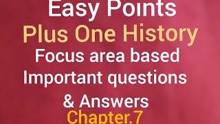 Plus one History- Chapter. 7.Important questions and Answers