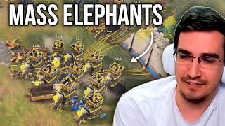 Going Mass ELEPHANTS In an Epic Battle vs CAT in AOE4: (Delhi vs HRE)