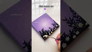 easy canvas art idea #shorts #canvaspainting #minicanvaspainting #painting #minicanvas