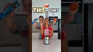 THIS OR THAT!? FOOD BLENDER CHALLENGE!  #shorts