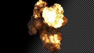 Huge Explosion Top View Stock Motion Graphics