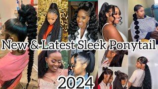 New & Latest Ponytail Hairstyles Ideas For Black African Women 2024Weaving