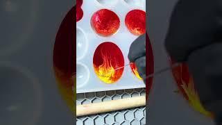 Concentrated alcohol ink in resin. Flame-dyed effect #janchun #Resinart #resin