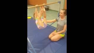 Doodles First Gymnastics Class - bar toe touch