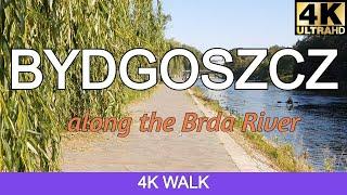 Bydgoszcz - walk along the Brda River | 4K