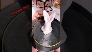  Bunny napkin folding Design | learn how to fold napkin bunny.