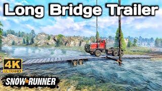 Long Bridge Trailer In SnowRunner Season 14 #snowrunner #truck #4k