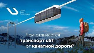 Чем отличается транспорт uST от канатной дороги?