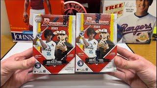 2023 BOWMAN BASEBALL BLASTER BOXES OPENING! BIG ROOKIE COLOR!!