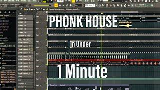 How To PHONK HOUSE In Under 1 Minute!  | FL Studio 21 Tutorial