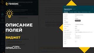 Виджет для amoCRM Описание полей