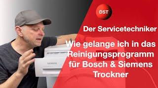 Trockner reinigen - Reinigungsprogramm Bosch & Siemens Wärmepumpentrockner