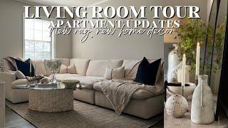 LIVING ROOM TOUR REVEAL EP:1 | New Apartment Updates, NEUTRAL, AFFORDABLE & AESTHETIC decor...