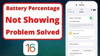 iOS 16 Battery Percentage Not Showing | How to Show Battery Percentage on iPhone iOS 16