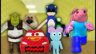 Georgie Escape Backrooms Part 2 -  SONIC **NEW**| SHREK | POPCAT | LIGHTING McQueen