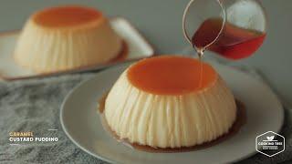 노오븐 카라멜 커스터드 푸딩 만들기 : No-Bake Caramel Custard Pudding Recipe | 4K | Cooking tree