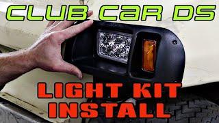 Club Car DS Golf Cart Light Kit Install