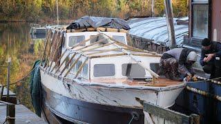 Protective Boat Cover on a Budget | 1940 WWII Boat Repair | EP 47