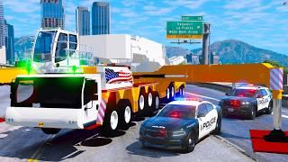 Transporting The Largest Mobile Crane in GTA 5 RP!