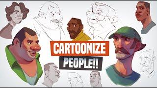 How to Cartoonize People From Photo References | Procreate