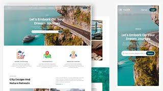 How to Make Complete Responsive travel website Design Using html css js | @codebrowser #webdesign