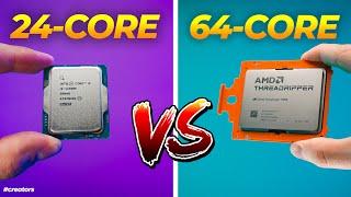 Is the $5000 Threadripper ACTUALLY worth it for CREATORS? | AMD Ryzen 7980x vs Intel i9 14900k