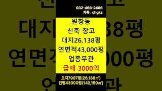 원창동 신축 상온창고급매 #원창동창고매각 #원창동창고매매 #원창동신축 #원창동토지매매